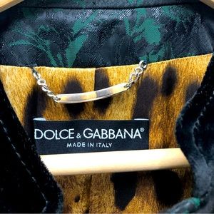 Women’s Dolce & Gabbana Emerald Brocade Coat in Size 44